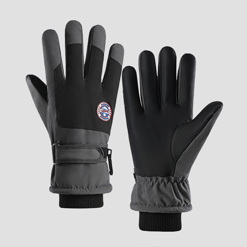 Guantes de esquí para hombres de invierno para montar en invierno Harbin noreste de equipos de frío caliente para hombres a prueba de viento pantalla táctil frío