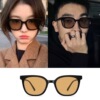 Retro sunglasses, black glasses, advanced face blush solar-powered, 2022 collection, gradient, internet celebrity