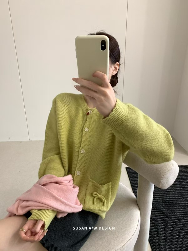苏珊 2025秋冬装新款高级感减龄甜美上衣小香风圆领开衫毛衣5D143|undefined
