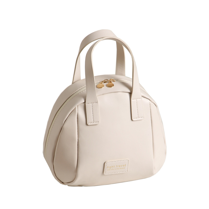 Nueva bolsa de cosméticos de concha de PU, bolsa de mano simple y de moda, bolsa pequeña de mujer, bolsa de almacenamiento de cosméticos y artículos de tocador