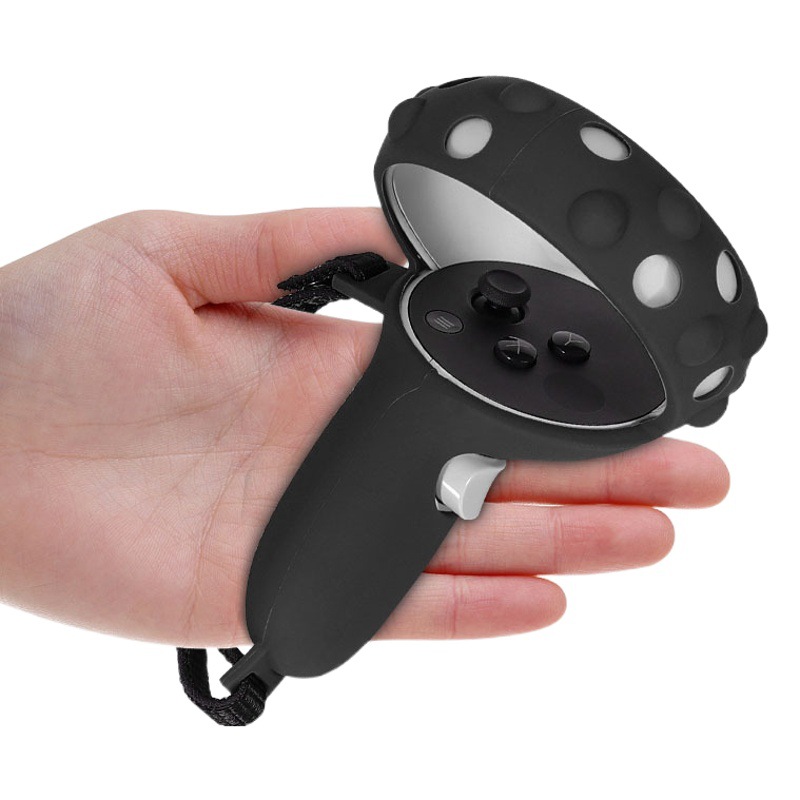 Aplicable Oculus Quest 2 controlador de mango de silicona funda protectora de silicona resistente a caídas anti-perdida funda de silicona todo incluido