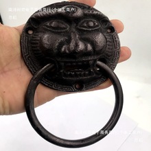 中式大门铜门环仿古兽头门把手复古狮子头拉手老式铁门铸铁拉手