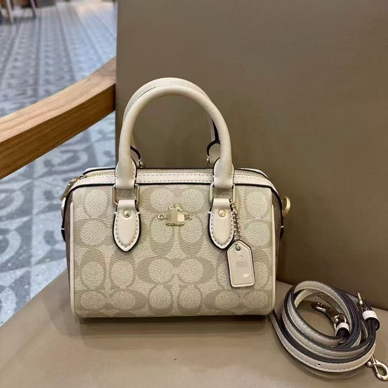 New Genuine Leather Women's Bag Rowan Boston Fashion Versatile Classic Monogram Mini Pillow Shoulder Crossbody Handbag New Genuine Leather Women's Bag Rowan Boston Fashion Versatile Classic Monogram Mini Pillow Shoulder Crossbody Handbag