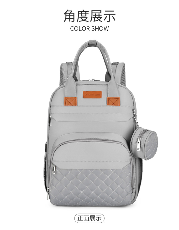Cross-border exclusive for mother and baby bags, 2025 new large-capacity portable travel diaper bag for both shoulders, printable Mommy bag undefined