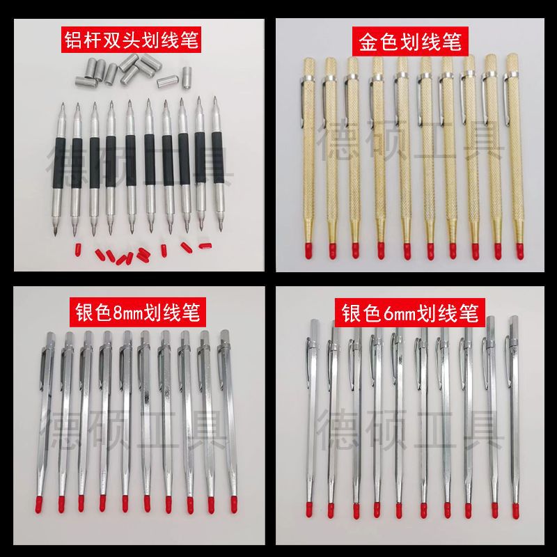 제조업체의 타일 마킹 바늘 마킹 선 그리기 펜 팁 합금 텅스텐 강철 바늘 배관공 마킹 도구 아크릴 판 그리기