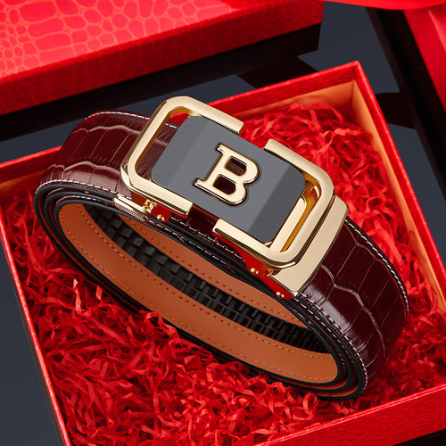 Emperor Paul belt men's genuine leather high-end pure cowhide belt men's letter high-end belt men's wholesale