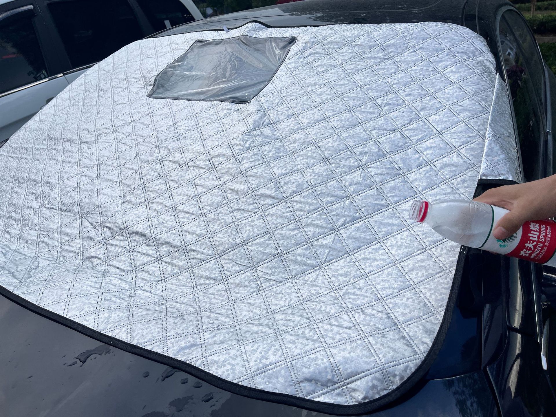 Cross-border car sunshade sunscreen heat insulation half cover snow window snow cover car clothing car snow cover