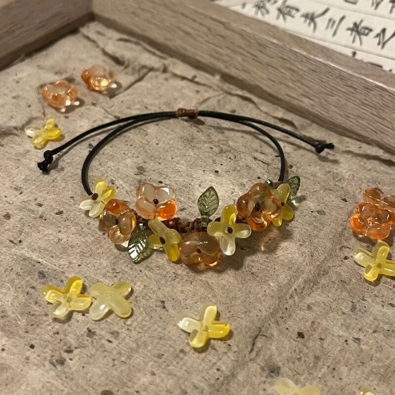 十里丹桂  桂花手链手工编织高颜值手绳送情侣闺蜜中秋手链礼物|undefined