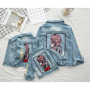 Children's Clothing with Rhinestones, Sequined Ripped Clothes for Girls, Children's Denim Clothes, Beauty Pictures, Girls' Jackets, Denim Jackets