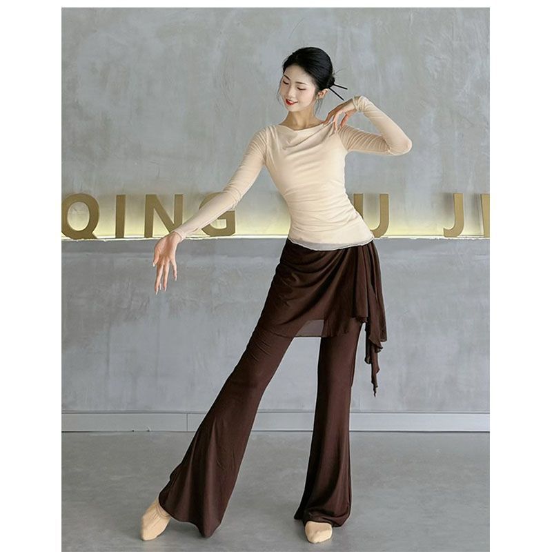 Classical Dance Micro-Flared Pants Modern Dance Pants Body Suit Skirt Spring and Summer Practice Pants Slimming Ballet Pants