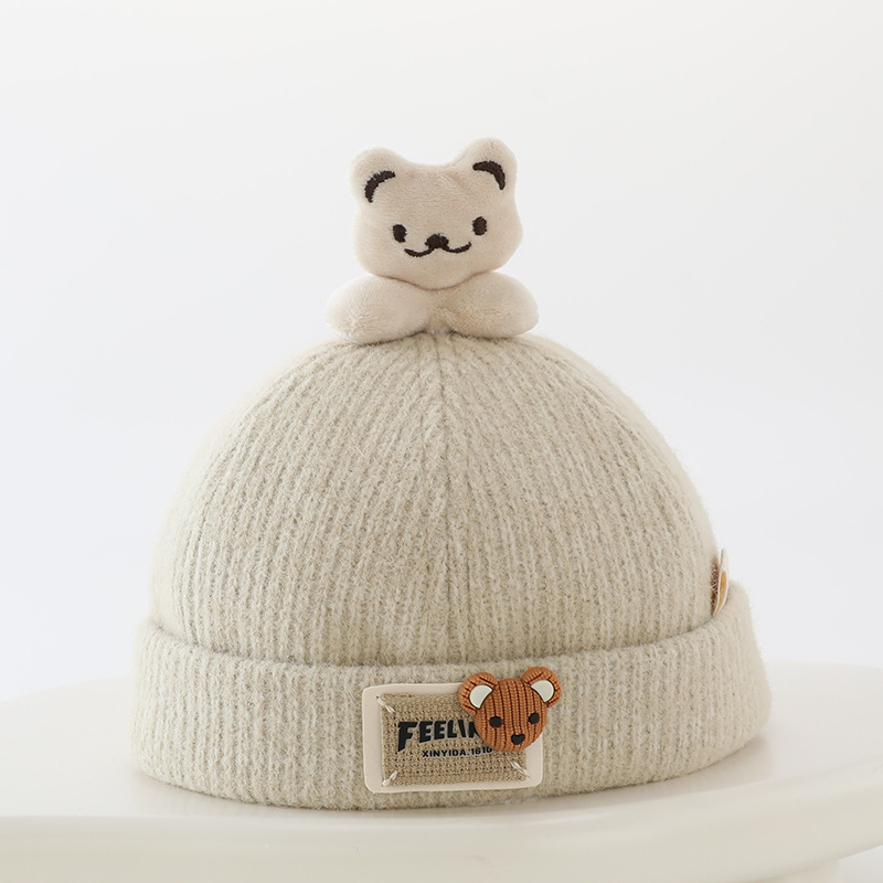 Sombreros para bebés otoño y invierno lindo super lindo pequeño mes de edad Sombreros de primavera y otoño para bebés y bebés de hombres y mujeres gorras de piel de melón