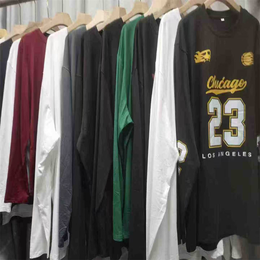 25欧美c家重磅260纯棉休闲T恤字母男女长袖宽松打底印花圆领上衣