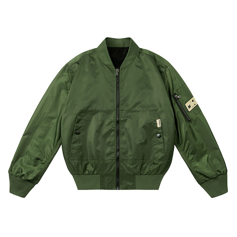 Cross-Border Foreign Trade Tiktok Popular Baseball Collar Jacket for Men, New Spring and Autumn Korean Style Casual Flight Suit Trendy Outerwear