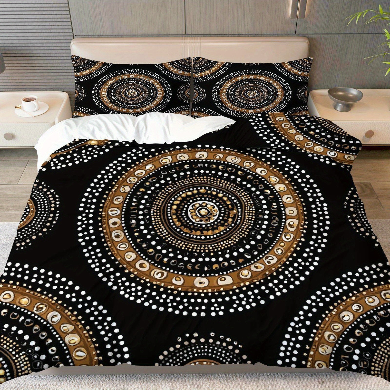 Transfronterizo textil para el hogar Mandala impresión digital quilt kit suave piel transpirable portador TEMU / JIT