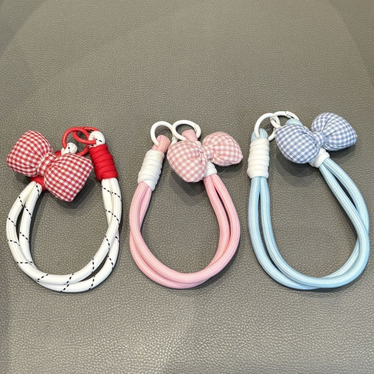 Phone Girl Ins Star Woven Three-Dimensional Solid Color Lanyard Pendant Camera Accessory Versatile Keychain Ccd