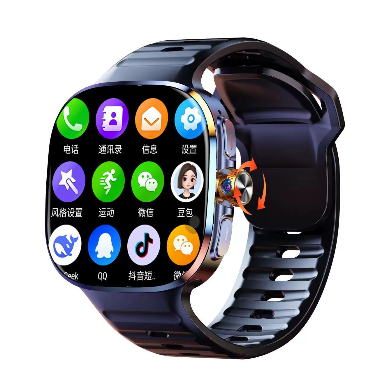 Смарт-часы M99 с 2,4-дюймовым полноэкранным сенсорным экраном, Bluetooth + SIM-картой и двумя системными картами