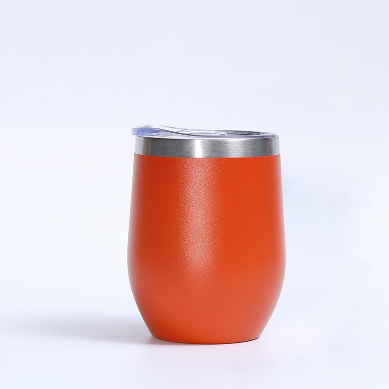 Transfronterizo 12oz de acero inoxidable huevo taza de vino tinto vacío doble taza de aislamiento térmico aislamiento frío taza de aislamiento en forma de U al por mayor