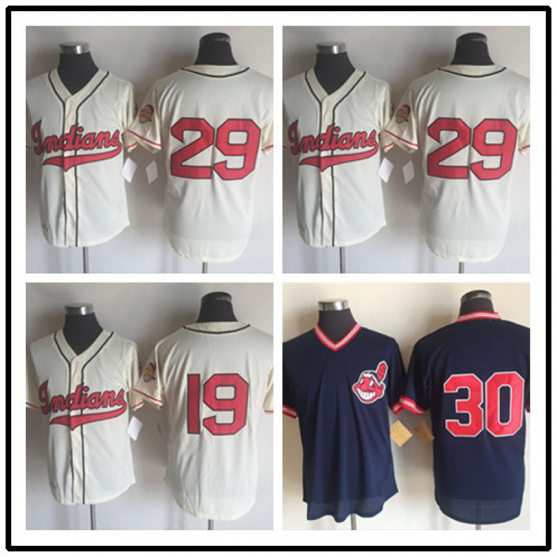 Vintage-style baseball jersey of the Indians # 30Cleveland Indians jersey embroidered baseball jersey