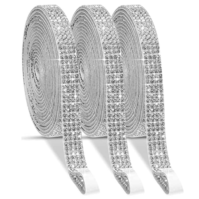 4排钻贴汽车水晶贴内饰水钻带自粘钻条diy饰品配件烫钻背胶闪钻贴