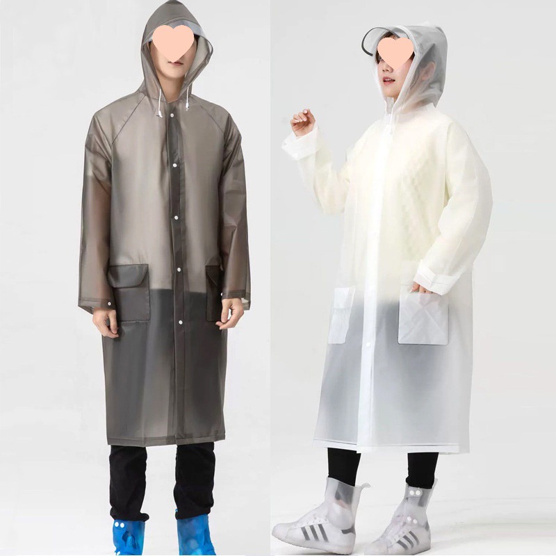 Capa de lluvia no desechable portátil para adultos Eva gruesa alargada excursión al aire libre viajar unido impermeable