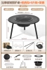 Extra large and thickened tabletop stove [with 7-piece set + 5 pounds of charcoal + 900ML cast iron kettle] + receive