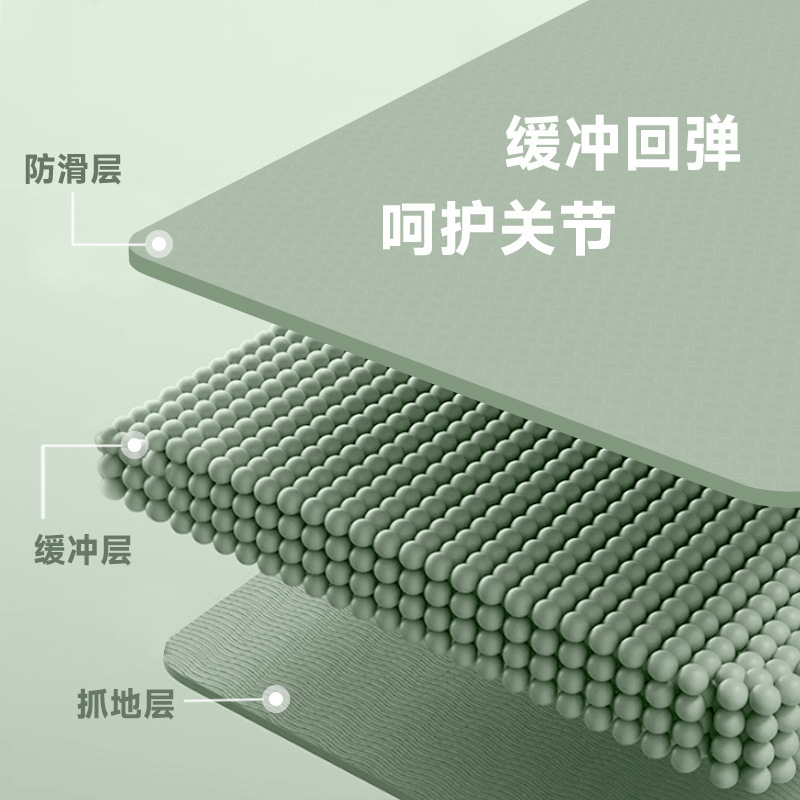 TPE 単層ヨガマット滑り止めフィットネスマット幅 90 センチメートル厚さ 12 ミリメートル家庭用腹筋マット|undefined