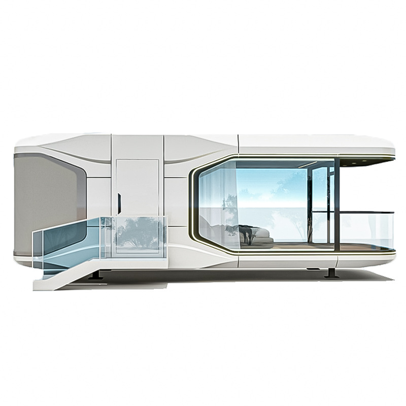 Cápsula espacial Casa móvil Contenedor Aviación Aluminio Sunshine Room Outdoor Scenic Area B & B Room Hotel Net Red Star Habitación vacía