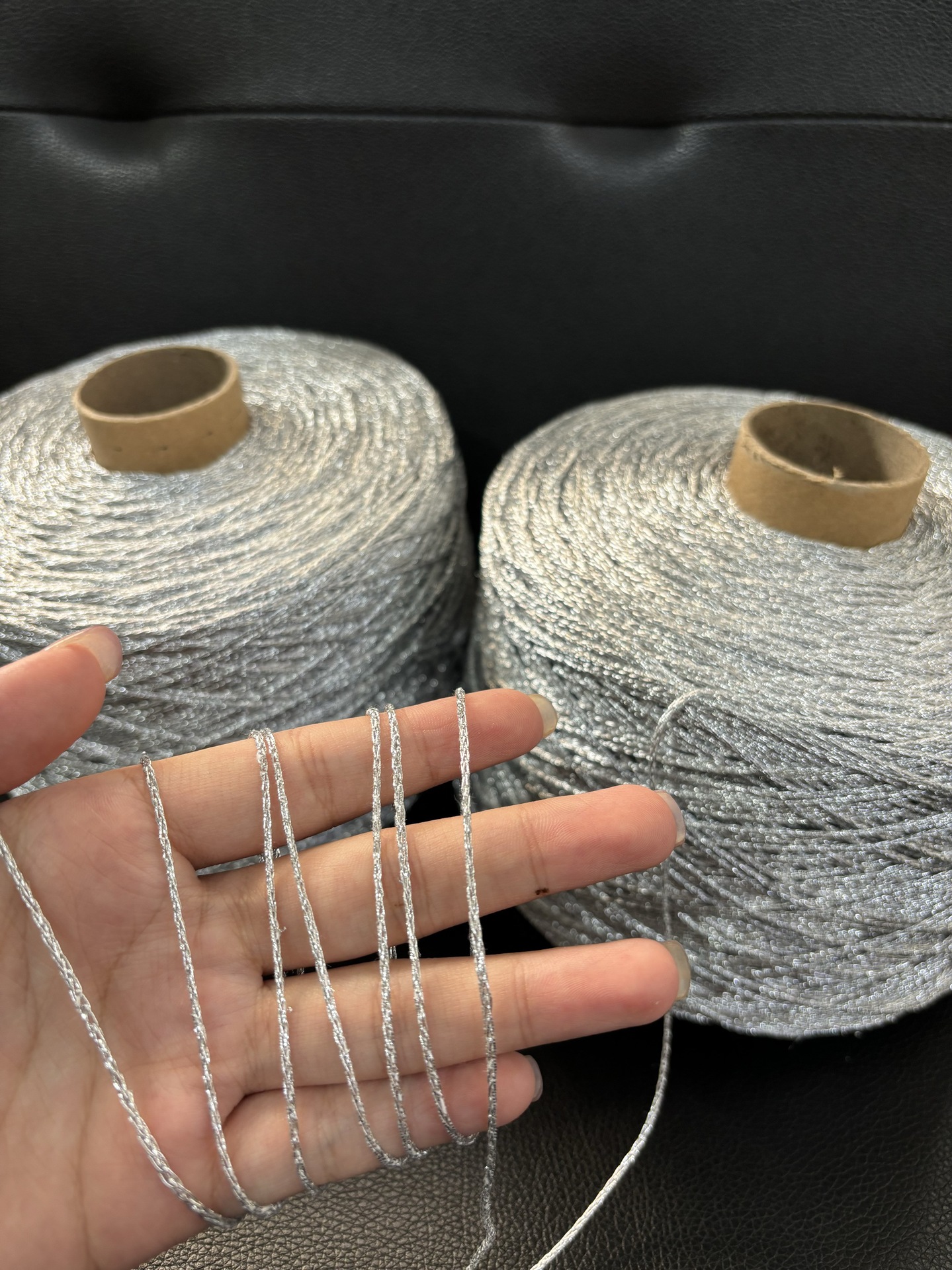 金银线链条纱 包芯纱空心线花式纱手工DIY 编织包包一团100g批发