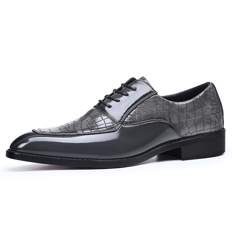 2025 New Men's Shoes with Crocodile Pattern Carving, Large Size Trendy Shoes, Business Casual Men's Leather Shoes, Cross-Border Large Size 38-47