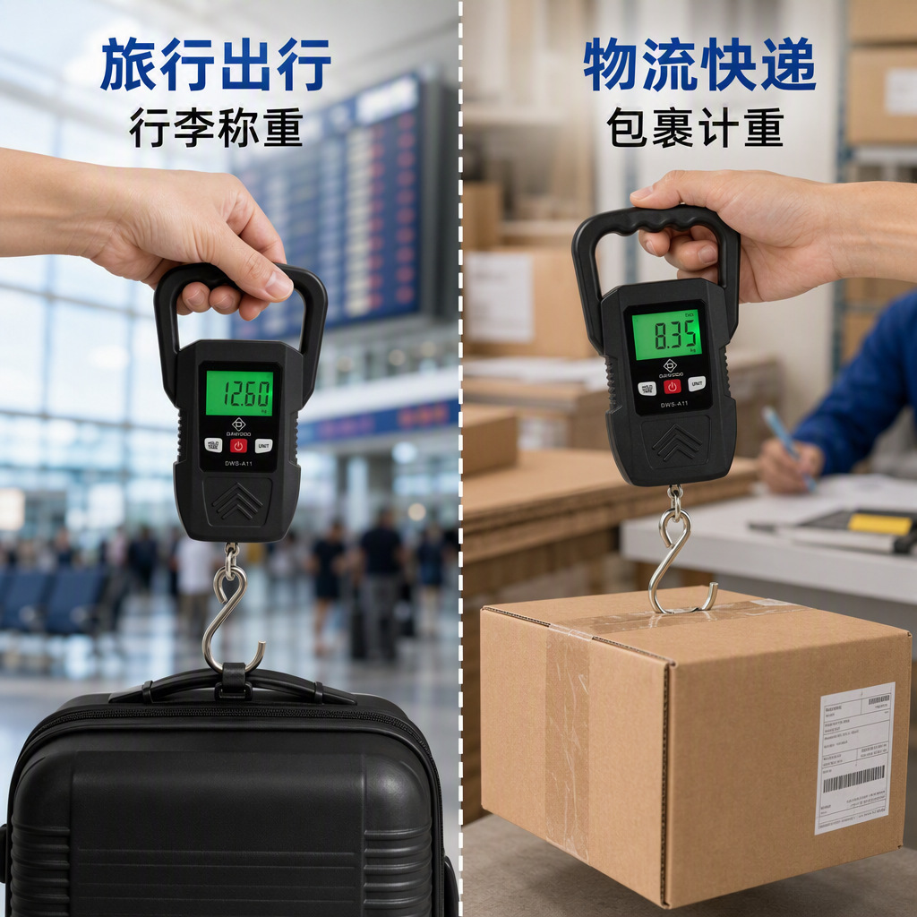 Kofferwaage elektronische Waage tragbar Express-Paketwaage digitale Gepäckwaage 60kg Fabrikbestand