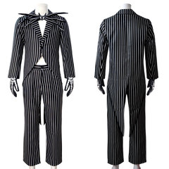 The Nightmare Before Christmas Jack Cos Suit Skeleton Jack Men's Complete Set Christmas Halloween Costume