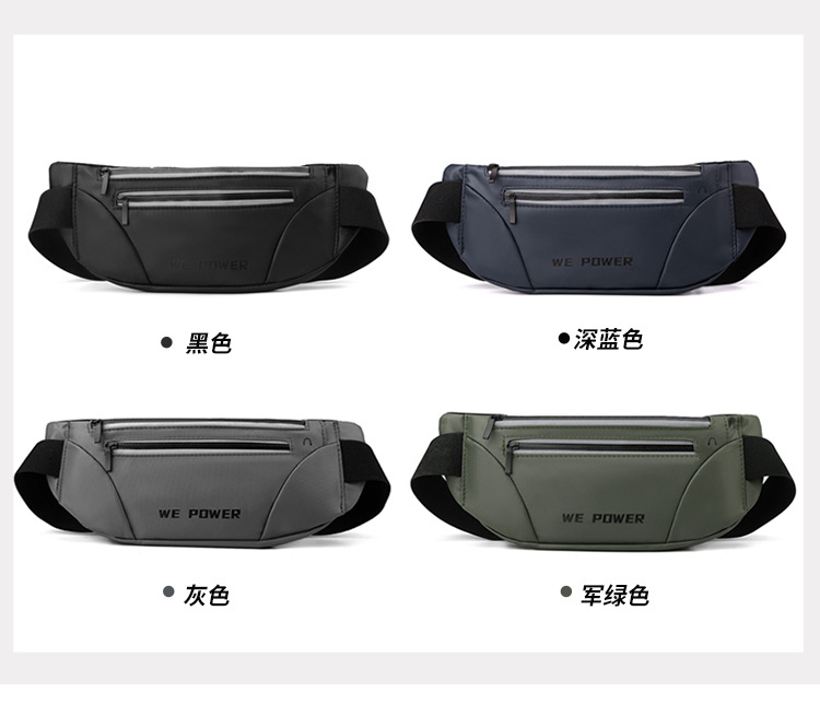 WEPOWER's new casual outdoor waist bag, sports phone, running bag, fitness, waterproof pu waist bag for both men and women Item Picture