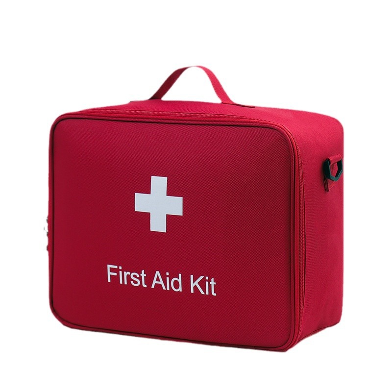 Caja de medicina de familia de gran capacidad, paquete médico, paquete médico, paquete de almacenamiento de medicamentos de rescate de viaje para estudiantes