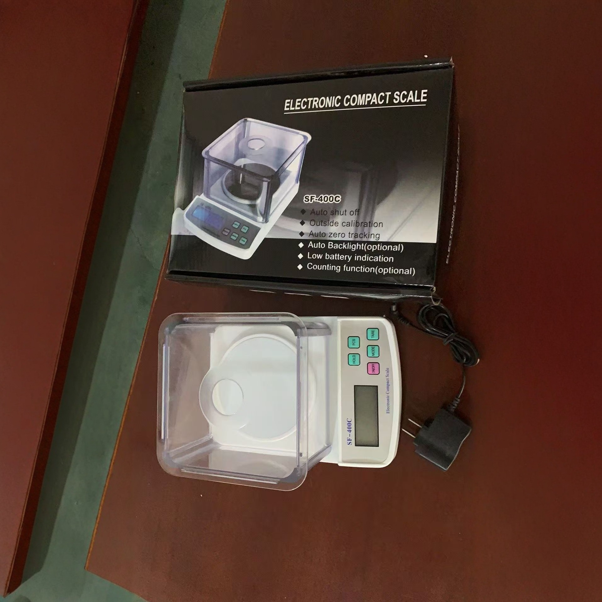 2025SF400C báscula electrónica con cubierta de viento báscula electrónica de joyería horneada báscula electrónica de joyería de alta precisión báscula de peso