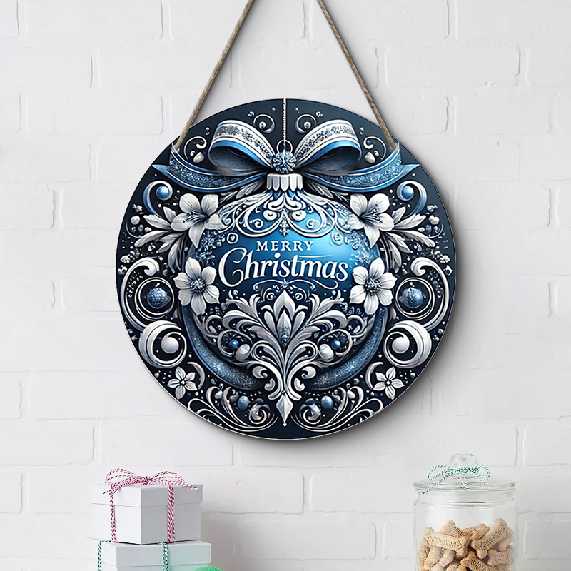 在庫ありクリスマスクリエイティブ吊り下げ装飾品木製工芸品ラウンドドアサイン木製タグシリーズ装飾ペンダント|undefined
