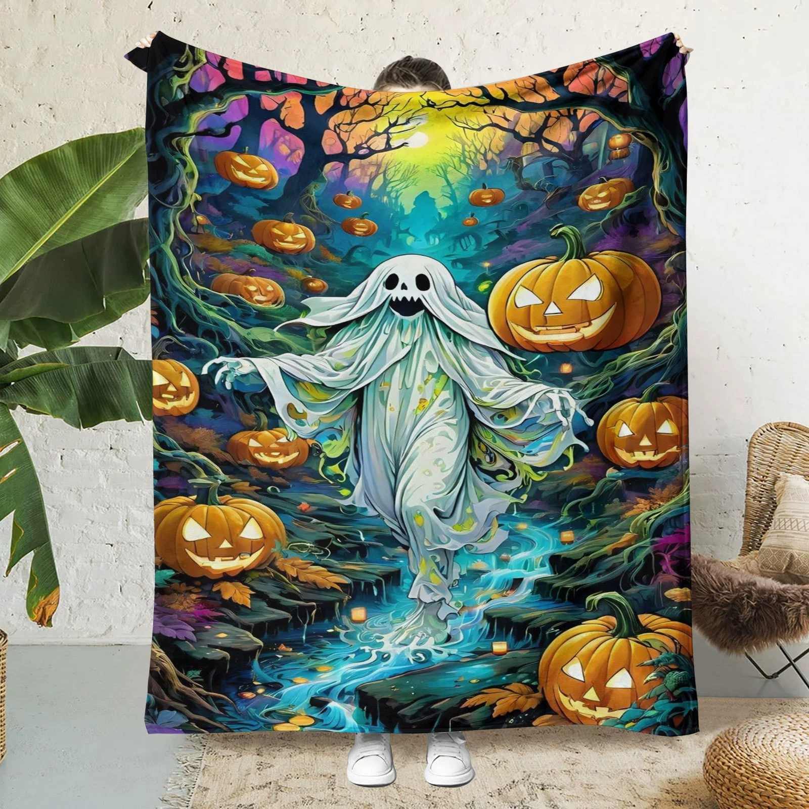 Flannel children's ghost duvet, (Cross-border trading), 3D, increased thickness
