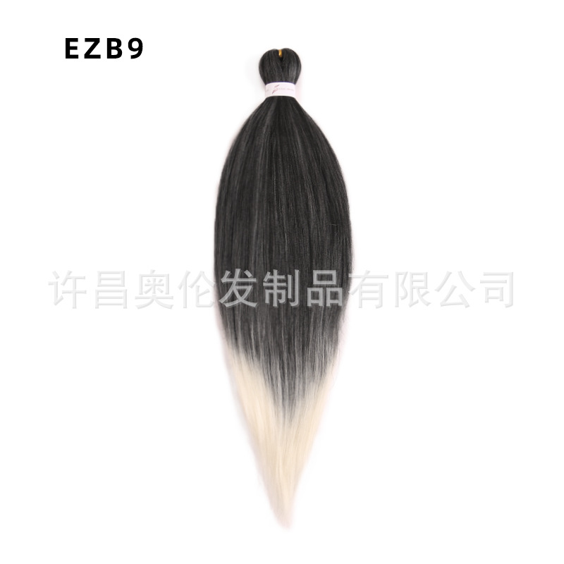 EZ peluca floja suave de fibra química africana 26 pulgadas 90 gramos de PVC bicolor ignífugo seda de baja temperatura gran trenza