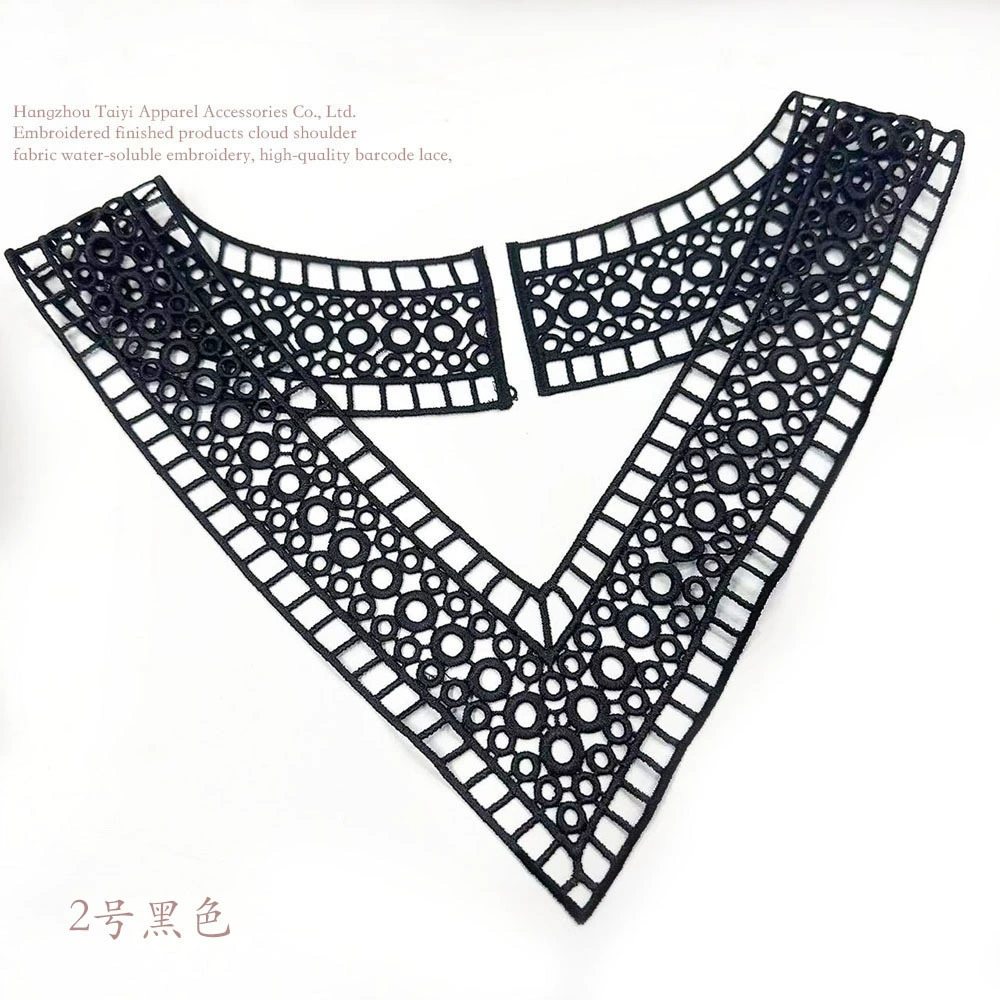 Декоративный кружевной орнамент накладной воротник diy одежда ручной работы аксессуары цвет V-образный водянистый вышивка дикий темперамент