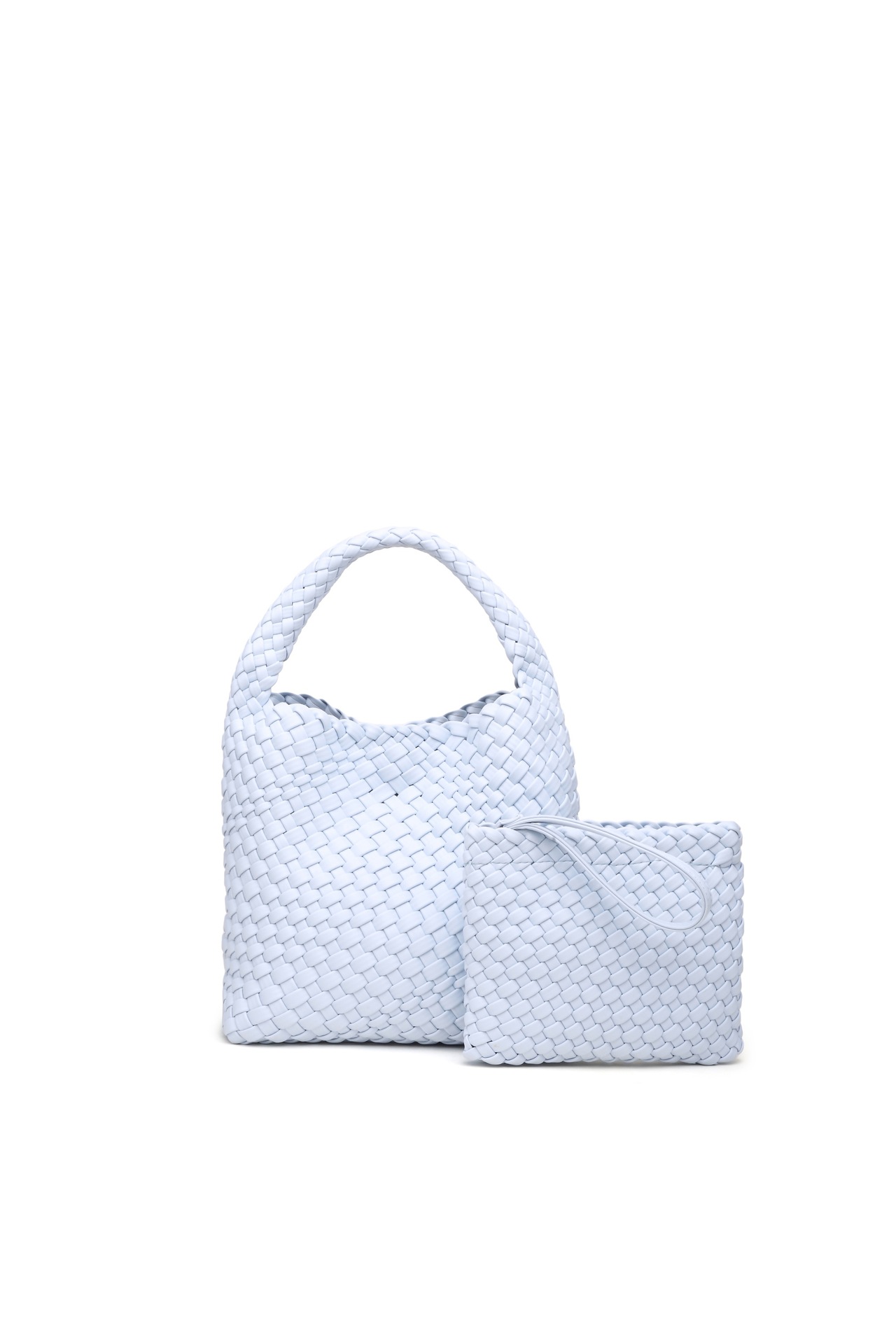 Niche Design Luxury Hand-Woven Handbag & Crossbody Bag, Light Luxury Women's Commuter Set, Casual Bucket Bag - Thumbnail 7