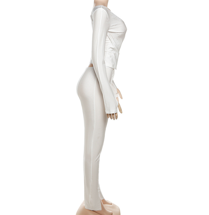 Damen Jumpsuit Schulterfrei Mit Hoher Taille Enges Sportset_voghion.com