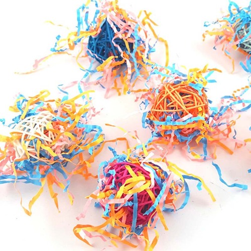 Parrot biting toy, bird toy, rattan ball, wire drawing toy