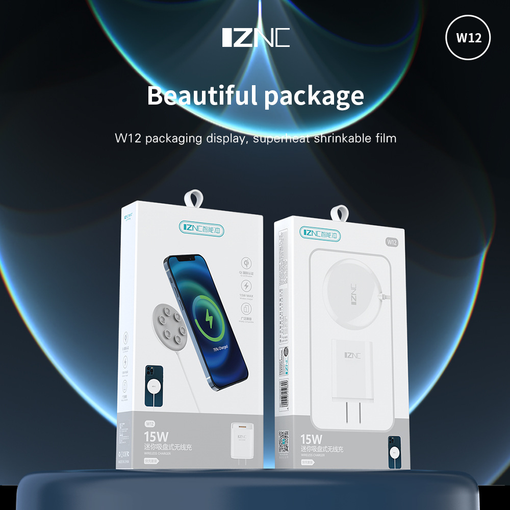 15W mini sucker wireless charger suit PD20W fast charging charger for Apple charging head