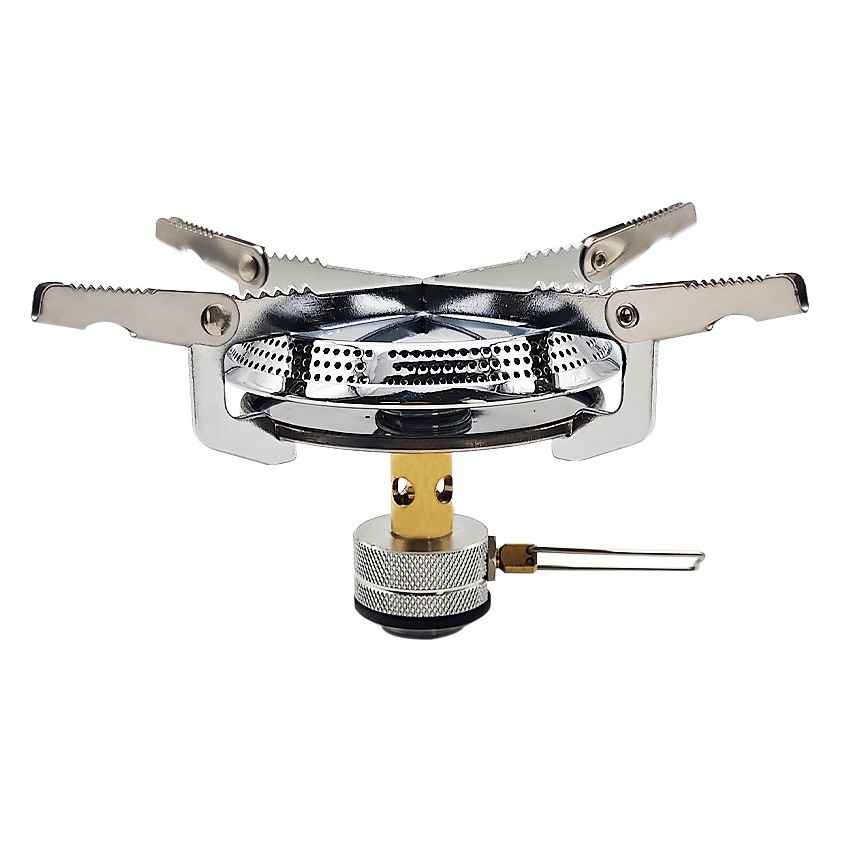 Integrated outdoor stove camping gas stove portable disc high-power picnic stove butane flat gas tank stove