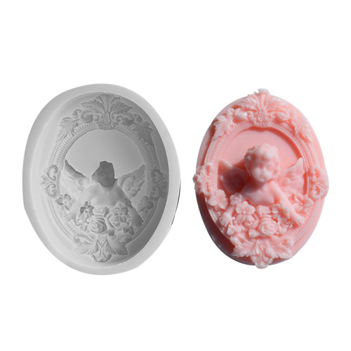 ins angel plaster silicone mold DIY aromatherapy candle diffusion stone glue handmade soap ornaments hanging abrasive tools