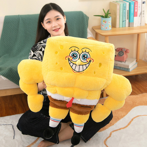 Fitness Muscle SpongeBob Plush Star Nemo Soothing Doll Small Gift Grab Machine Toy Doll Wholesale