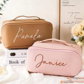 etsy跨境diy图片个性化化妆包旅游出行大容量高级感化妆包洗漱包