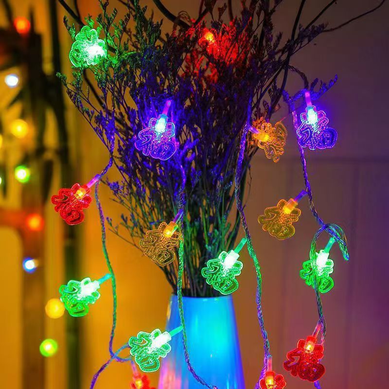 Bienvenido al Año Nuevo LED Lámparas de color pequeñas linternas Fu caracteres chinos decoración de primavera caracteres habitación decoración de Año Nuevo atmósfera