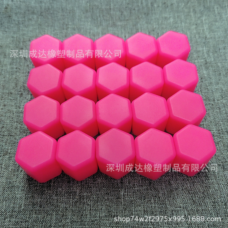 Luminous Car Tire Screw Cap 17mm Wheel Hub Decorative Silicone Nut Cover Fluorescent Anti-Rust Dustproof Protective Cover Modification