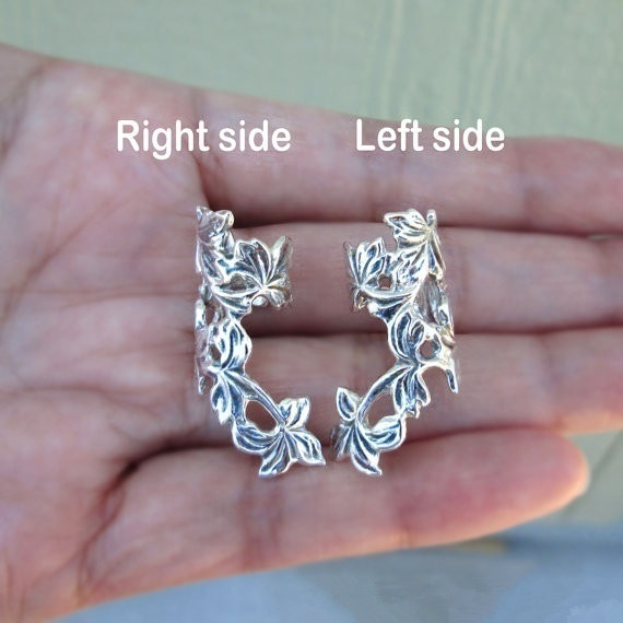 Vintage Hollow Flower And Leaf Ear Clips For Non-pierced Ears_voghion.com