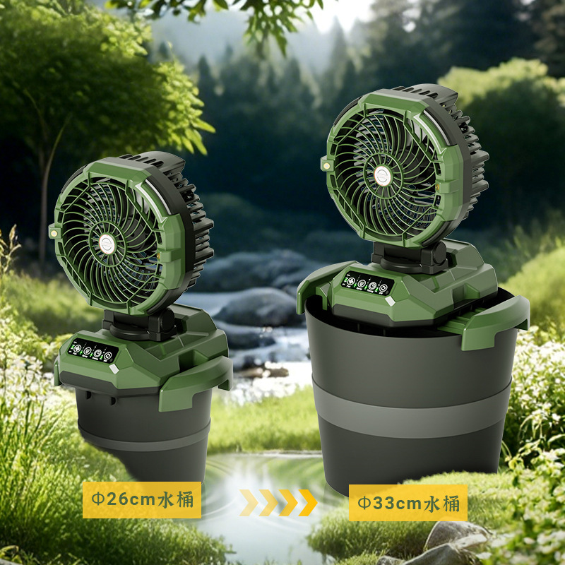 Ventilador de Camping Nebulizador con Luz LED Recargable Portátil para Exteriores image 3